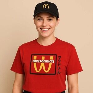 McDonald's WcDonald's Crew Members T-Shirt Red S Anime-inspired Manga-inspired